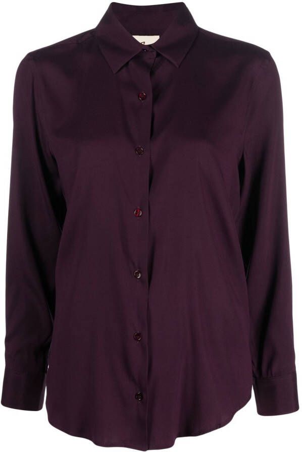 PAULA Blouse met sjaaldetail Paars