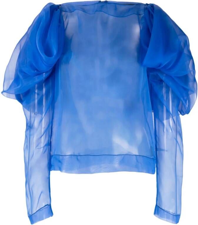 Paula Canovas del Vas Blouse met gesmockt detail Blauw