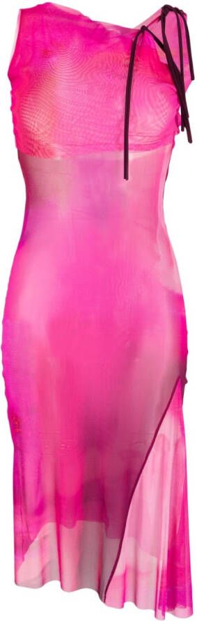 Paula Canovas del Vas Midi-jurk met uitgesneden detail Roze