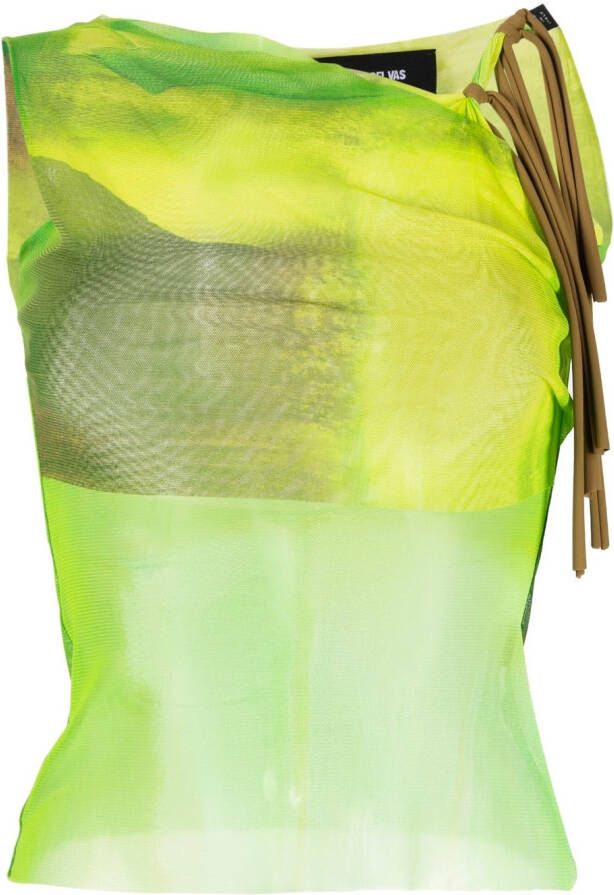 Paula Canovas del Vas Top met uitgesneden detail Groen