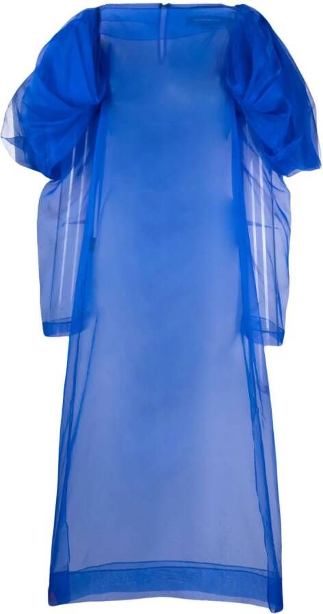 Paula Canovas del Vas Jurk met pofmouwen Blauw