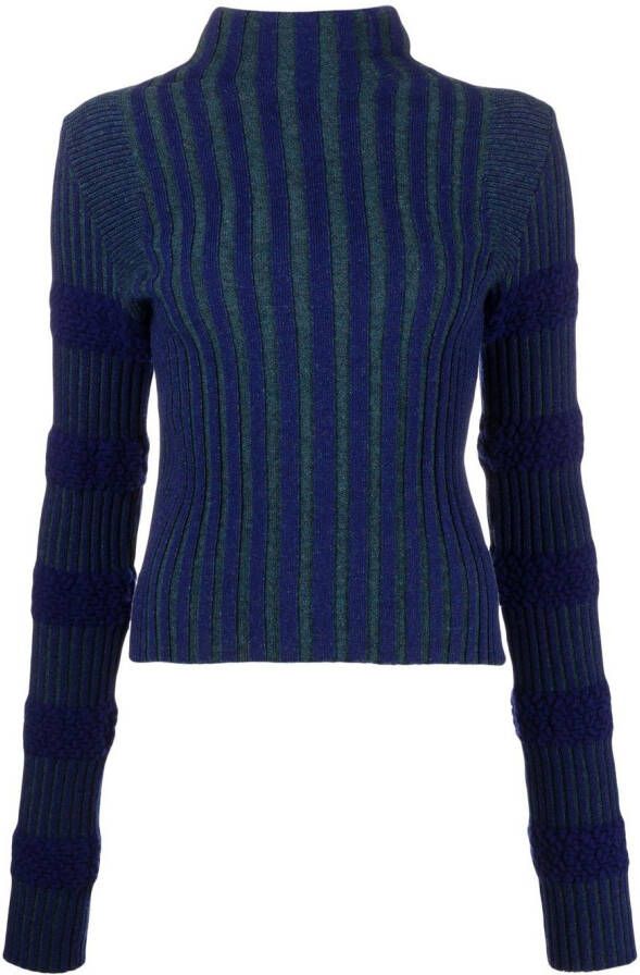 Paula Canovas del Vas Ribgebreide trui Blauw