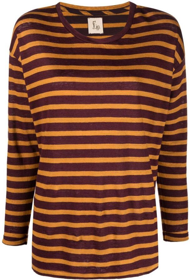 PAULA Gestreept T-shirt Geel