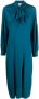 PAULA Midi-jurk met sjaaldetail Blauw - Thumbnail 1