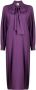PAULA Midi-jurk met sjaaldetail Paars - Thumbnail 1