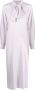 PAULA Midi-jurk met sjaaldetail Paars - Thumbnail 1