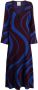PAULA Maxi-jurk met jacquard Rood - Thumbnail 1