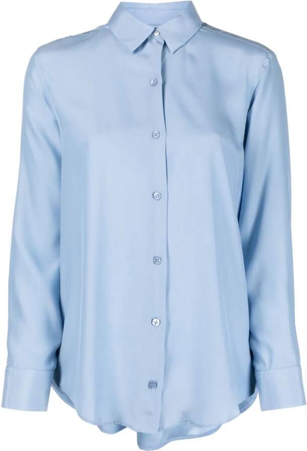 PAULA Zijden blouse Blauw