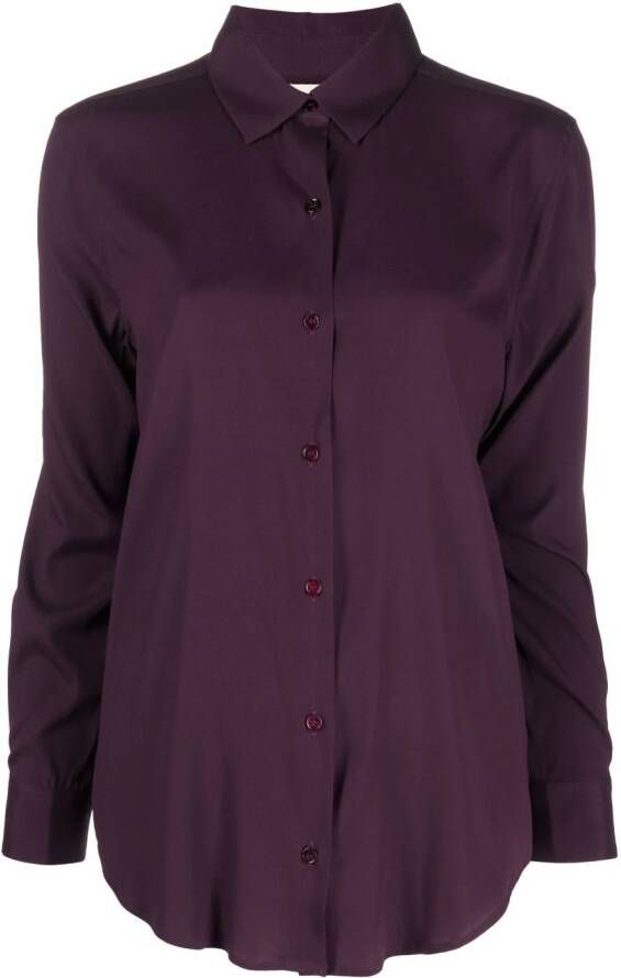 PAULA Zijden blouse Paars
