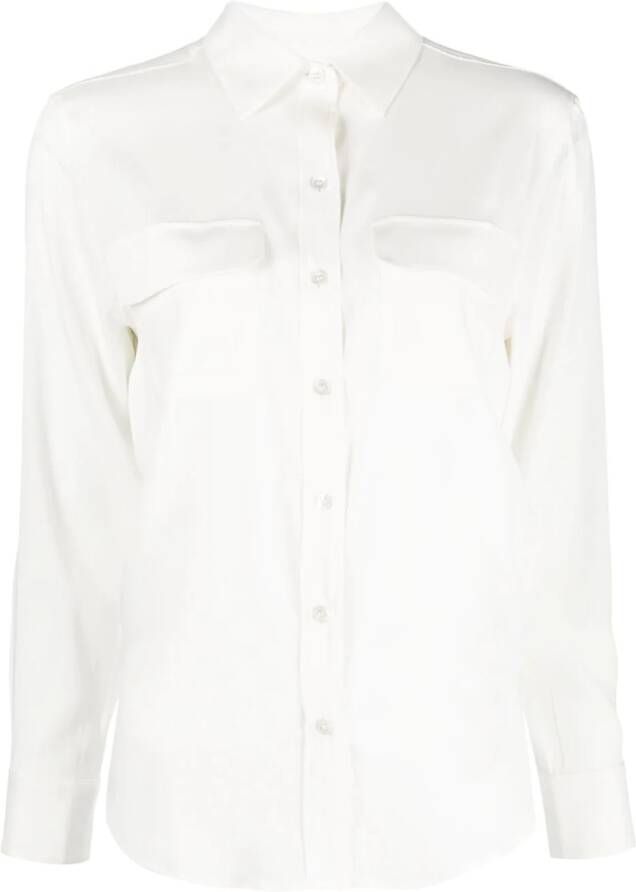 PAULA Zijden blouse Wit