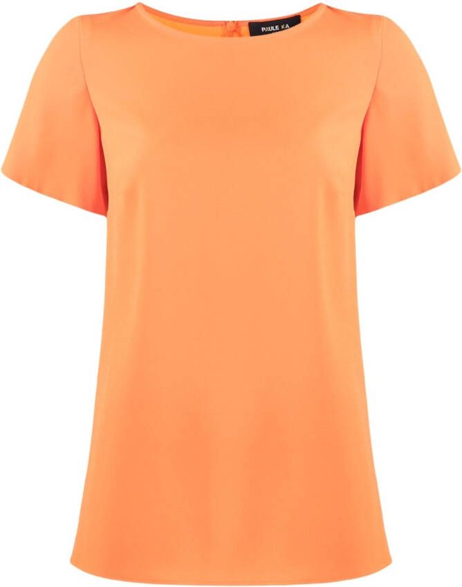 Paule Ka Satijnen blouse Oranje