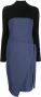 Paule Ka Midi-jurk met contrasterend vlak Blauw - Thumbnail 1