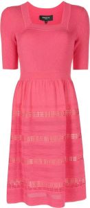 Paule Ka Midi-jurk met geperforeerd detail Roze