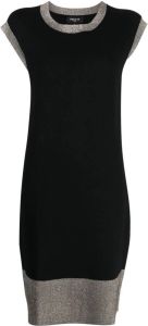 Paule Ka Midi-jurk met metallic afwerking Zwart