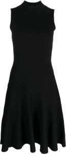 Paule Ka Midi-jurk met plooirok Zwart