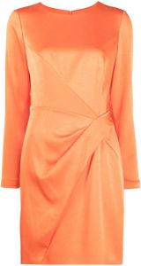 Paule Ka Mini-jurk met gedrapeerd detail Oranje
