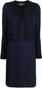 Paule Ka Mini-jurk van merinowol Blauw