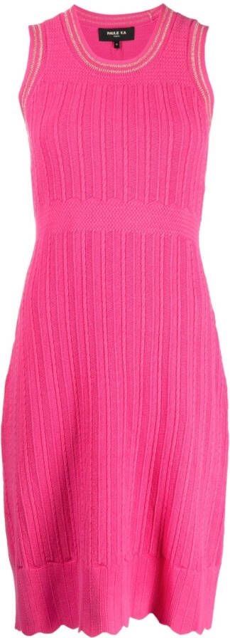 Paule Ka Mouwloze jurk Roze