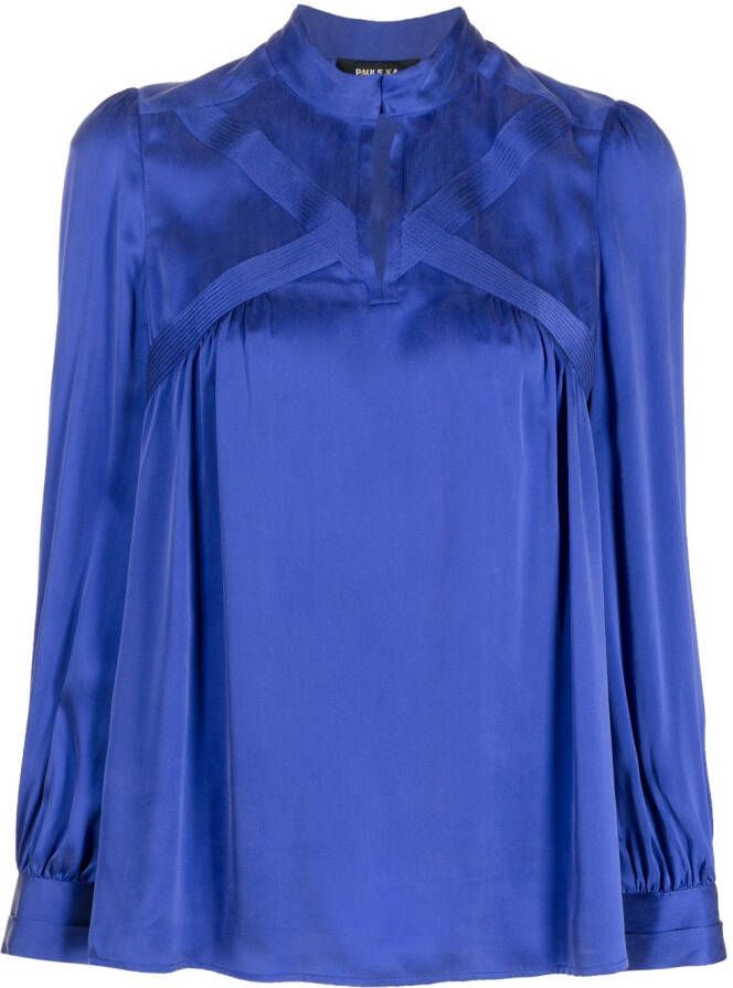 Paule Ka Zijden blouse Blauw