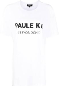 Paule Ka T-shirt met logoprint Wit