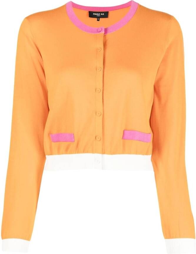 Paule Ka Vest met colourblocking Oranje