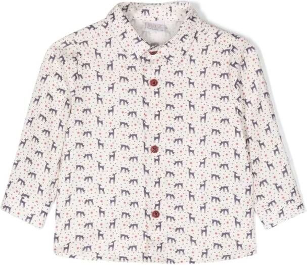 Paz Rodriguez Shirt met grafische print Beige