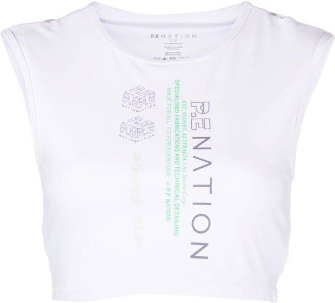 P.E Nation Cropped spencer Wit