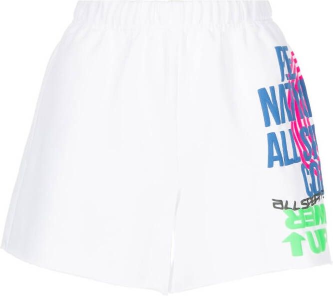 P.E Nation Shorts met elastische taille Wit