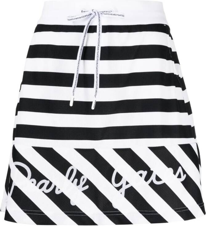PEARLY GATES Gestreepte rok Zwart