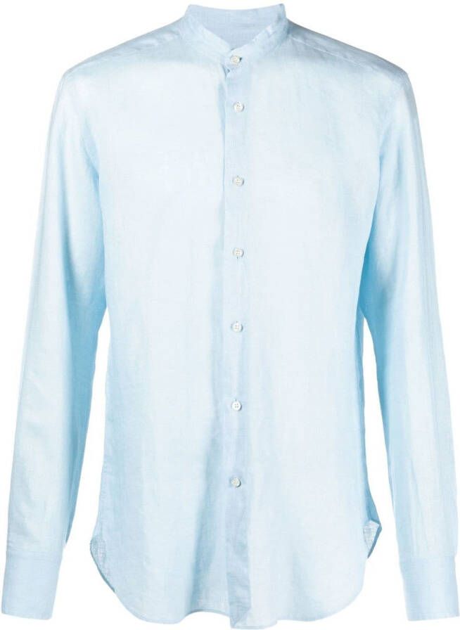 PENINSULA SWIMWEAR Overhemd met bandkraag Blauw