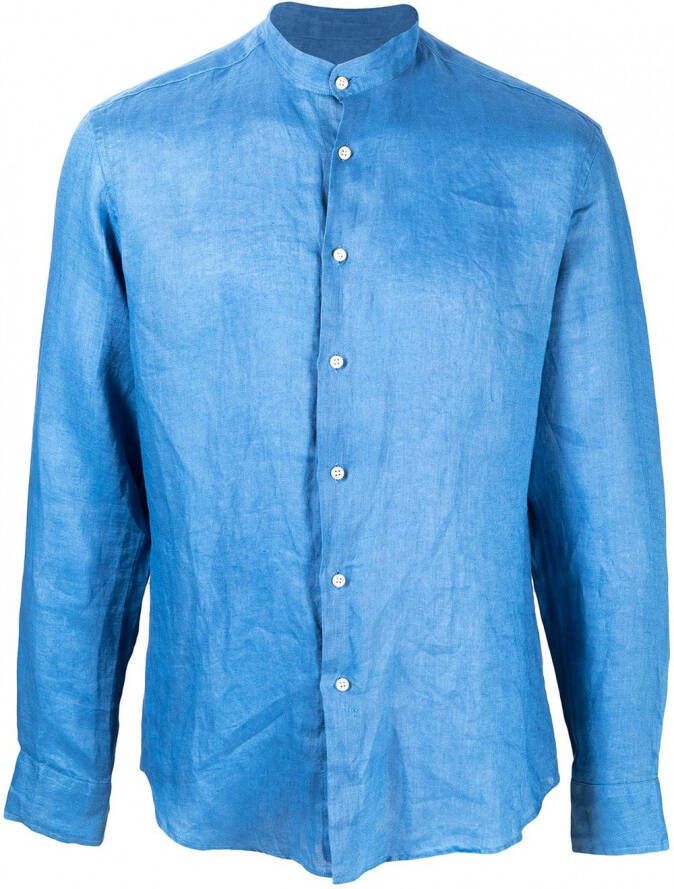 PENINSULA SWIMWEAR Overhemd met gekreukt-effect Blauw