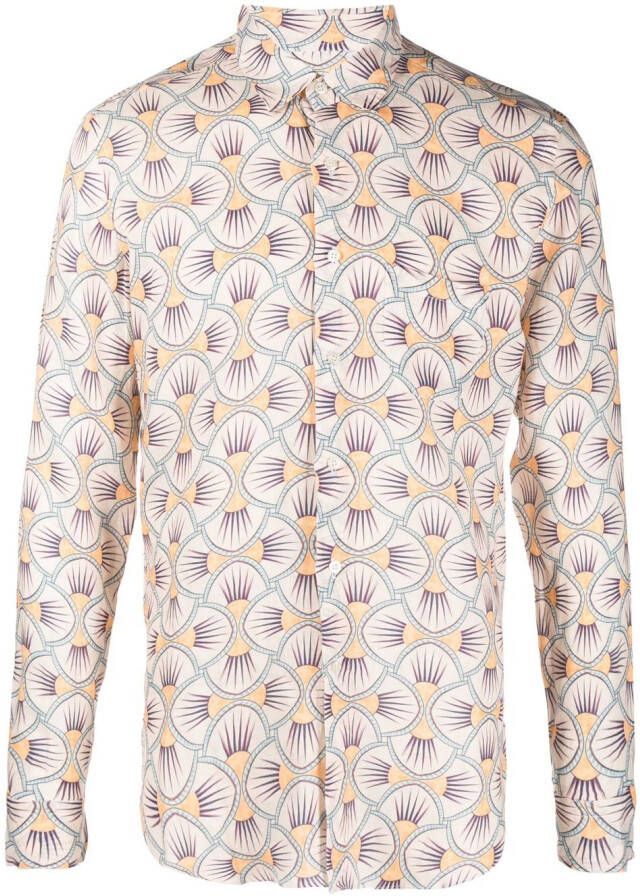 PENINSULA SWIMWEAR Overhemd met geometrische print Beige