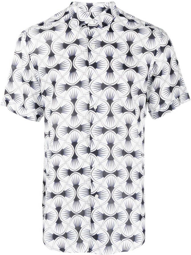 PENINSULA SWIMWEAR Overhemd met geometrische print Wit
