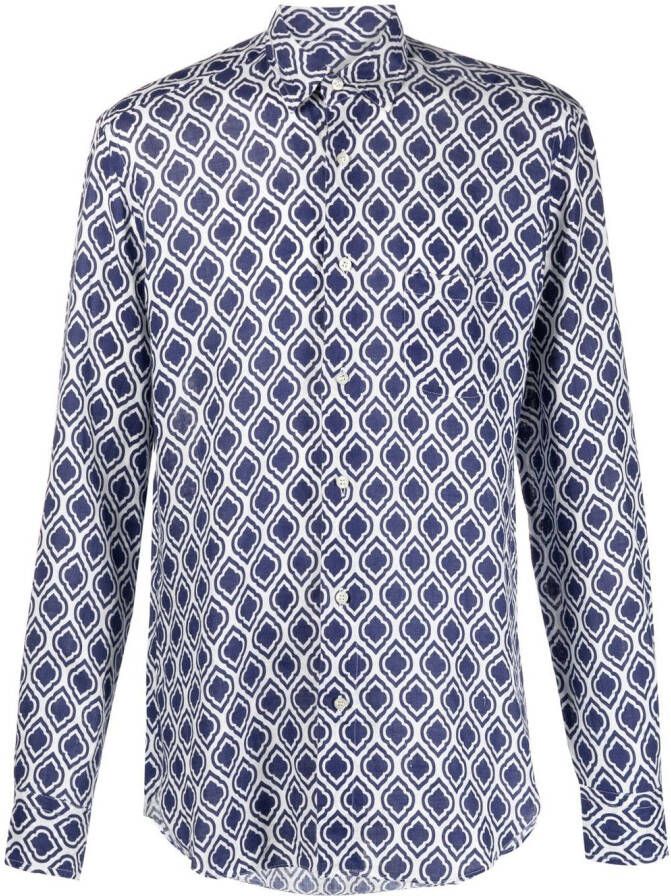 PENINSULA SWIMWEAR Overhemd met print Blauw