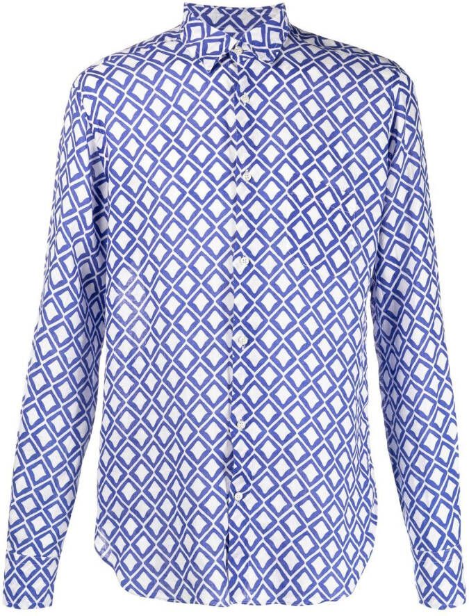 PENINSULA SWIMWEAR Overhemd met print Blauw