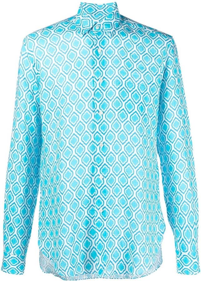 PENINSULA SWIMWEAR Overhemd met print Blauw