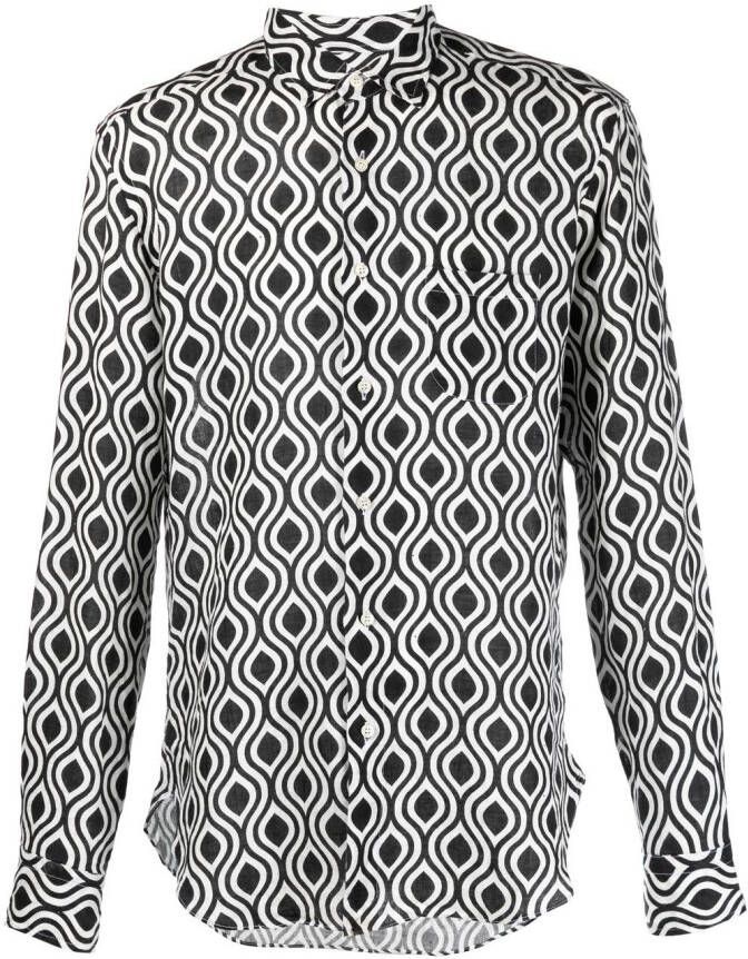 PENINSULA SWIMWEAR Overhemd met print Zwart