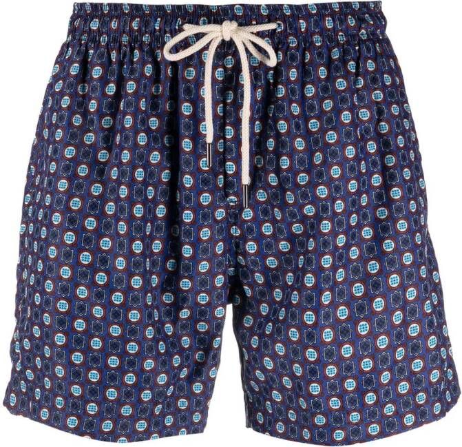 PENINSULA SWIMWEAR Zwembroek met geometrische print Blauw