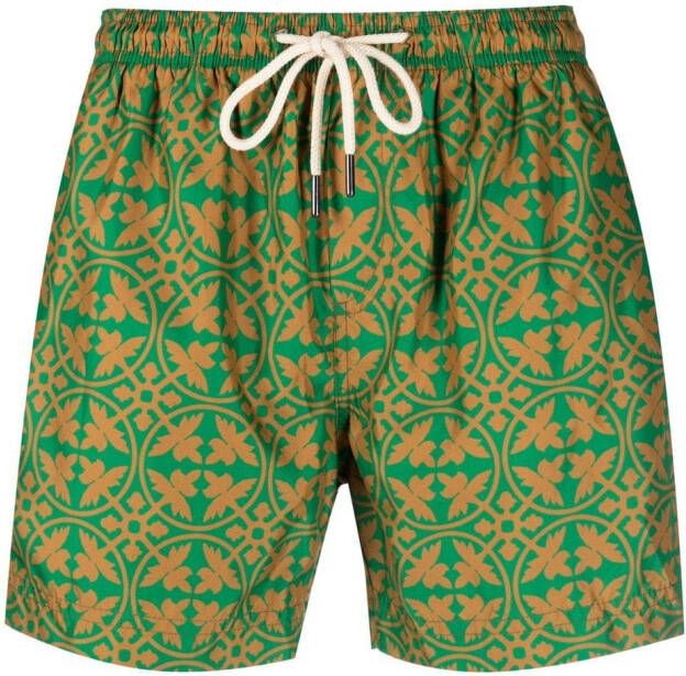 PENINSULA SWIMWEAR Zwembroek met geometrische print Groen