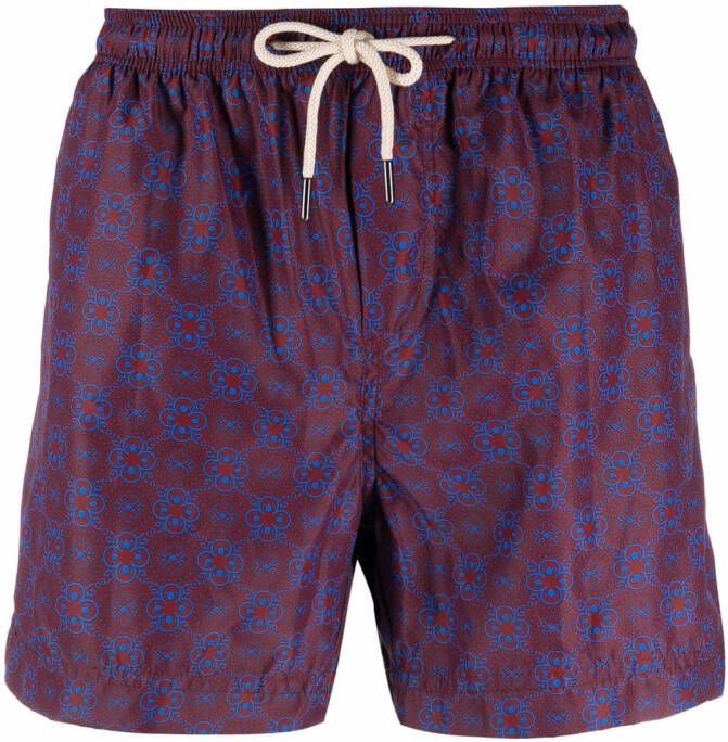 PENINSULA SWIMWEAR Zwembroek met geometrische print Rood