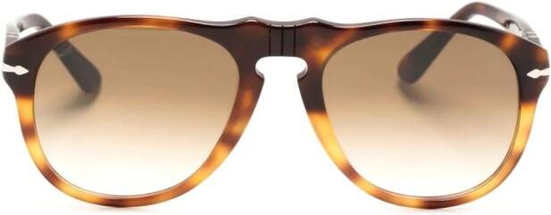 Persol 649-riginal zonnebril met schilpadschild design Bruin