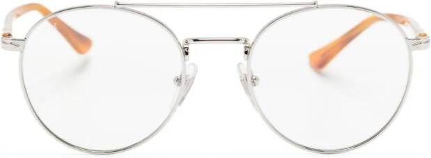 Persol PO1009S zonnebril met rond montuur Zilver