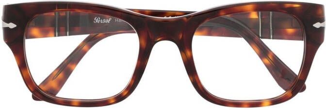 Persol PO3297V bril met vierkant montuur Bruin