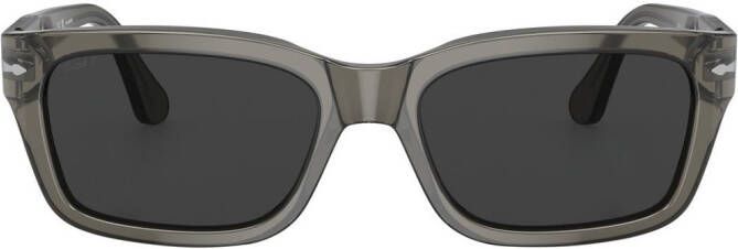 Persol Zonnebril met rechthoekig montuur Grijs