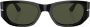 Persol Zonnebril met rechthoekig montuur Zwart - Thumbnail 1