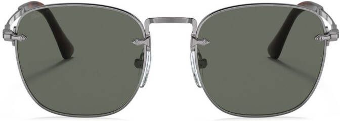 Persol Zonnebril met vierkant montuur Zilver