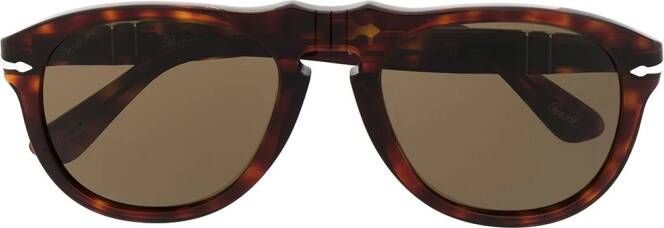 Persol Zonnebril met piloten montuur Bruin