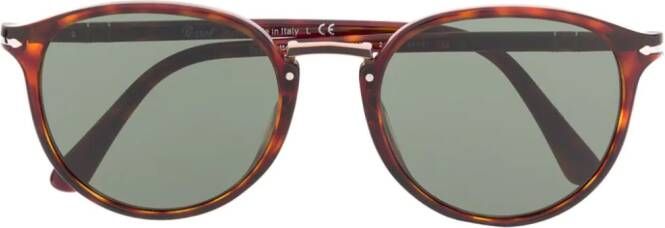 Persol Zonnebril met rond montuur Bruin