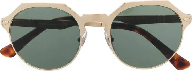 Persol Zonnebril met rond montuur Goud
