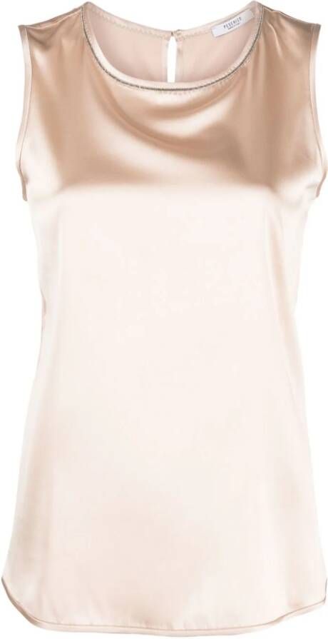 Peserico Mouwloze top Roze